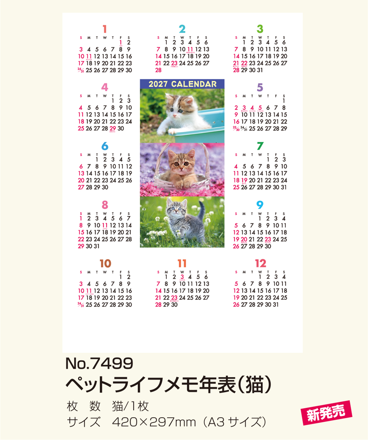 7499ペットライフメモ年表（猫）